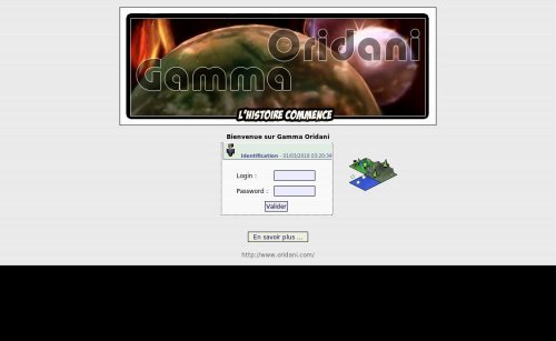Capture d'�cran du jeu web Gamma Oridani