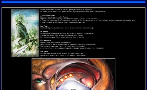 Capture d'�cran du jeu web Genetique