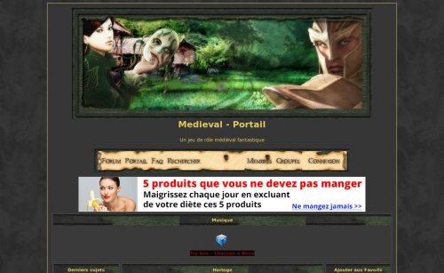 Capture d'�cran du jeu web JDRMEDIEVAL
