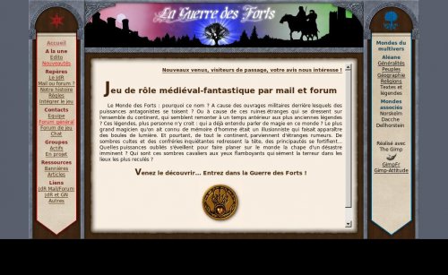 Capture d'�cran du jeu web La Guerre des Forts