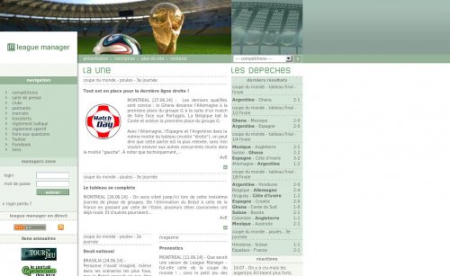 Capture d'�cran du jeu web league manager