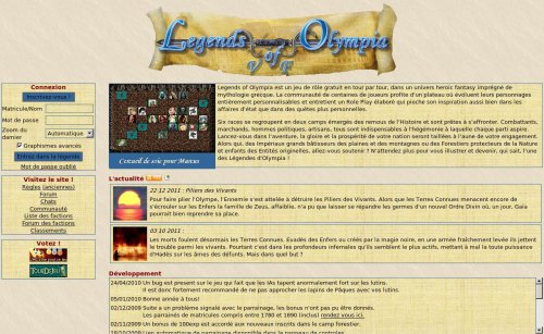 grande copie d'�cran du jeu Legends of Olympia (LoO)