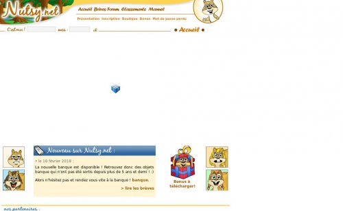 Capture d'�cran du jeu web Nutsy.net