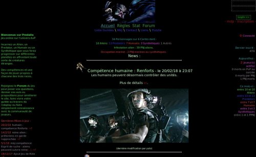 Capture d'�cran du jeu web Predalia