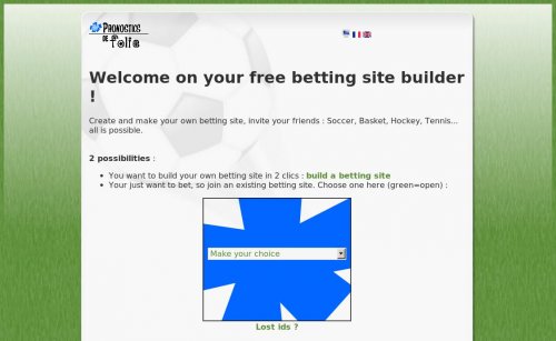 Capture d'�cran du jeu web Pronosticsdefolie