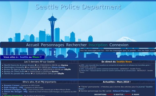Capture d'�cran du jeu web Seattle Police Department