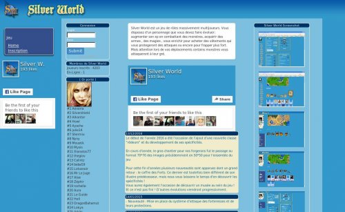 Capture d'�cran du jeu web Silver World