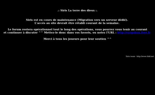 Capture d'�cran du jeu web Siris la terre des dieux