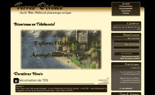Capture d'�cran du jeu web Terres Divines