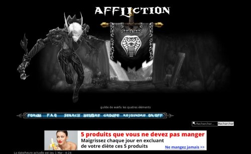 Capture d'�cran du jeu web The College of The 4 El&egrave;ments