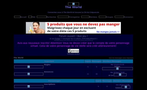 Capture d'�cran du jeu web The World
