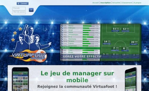 Capture d'�cran du jeu web Virtuafoot