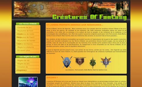 Capture d'�cran du jeu web Cr&eacute;atures Of Fantasy