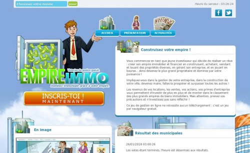 Capture d'�cran du jeu web Empire Immo
