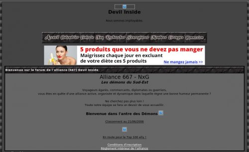 Capture d'�cran du jeu web Devil Inside