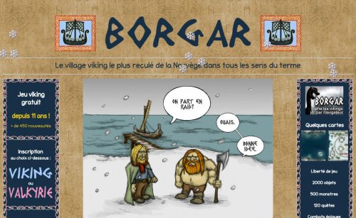 Capture d'�cran du jeu web Borgar : Jeu de r&ocirc;le viking