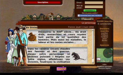 Capture d'�cran du jeu web Droits Divins