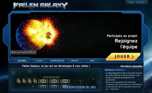 Capture d'�cran du jeu web Fallen Galaxy