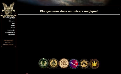 Capture d'�cran du jeu web Le monde de Harry Potter