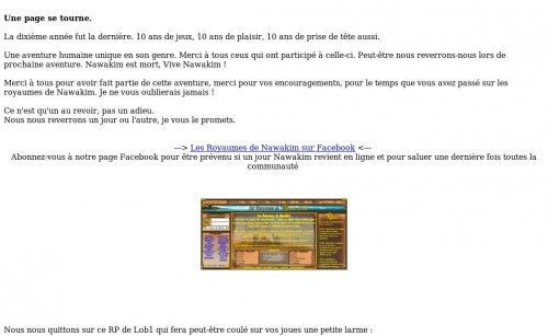 Capture d'�cran du jeu web Les royaumes de Nawakim