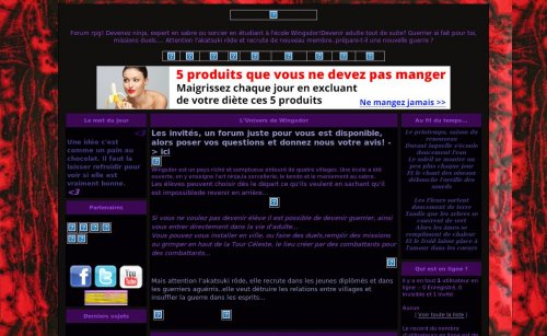 Capture d'�cran du jeu web L'Univers de Wingsdor