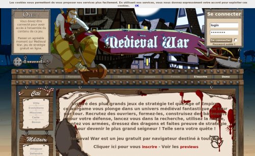 Capture d'�cran du jeu web Medieval War