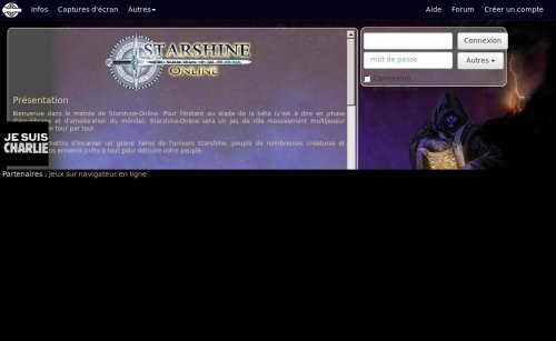 Capture d'�cran du jeu web Starshine-online.com