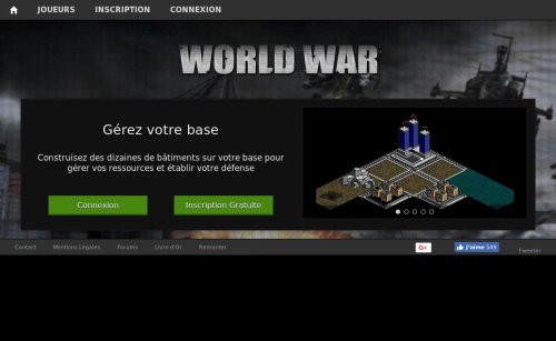 Capture d'�cran du jeu web WorldWar