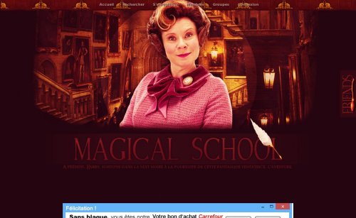 Capture d'�cran du jeu web Magical School