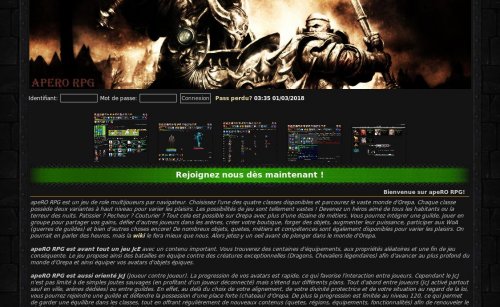 Capture d'�cran du jeu web apeRO RPG