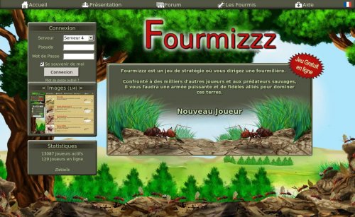 Capture d'�cran du jeu web Fourmizzz