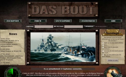 Capture d'�cran du jeu web Das Boot