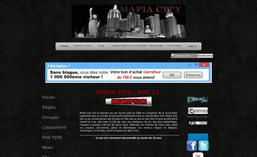 Capture d'�cran du jeu web Mafia City