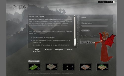Capture d'�cran du jeu web Jeu de role : Xm-jdr