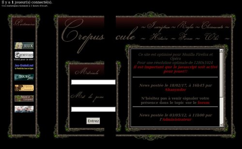 Capture d'�cran du jeu web Cr&eacute;puscule