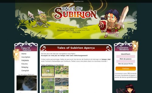 Capture d'�cran du jeu web Tales Of Subirion