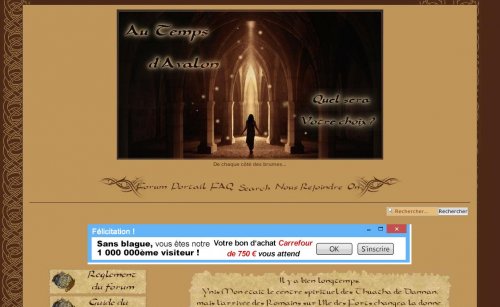 Capture d'�cran du jeu web Au Temps d'Avalon