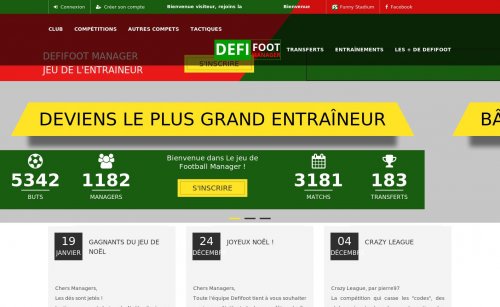 grande copie d'�cran du jeu Defifoot Manager