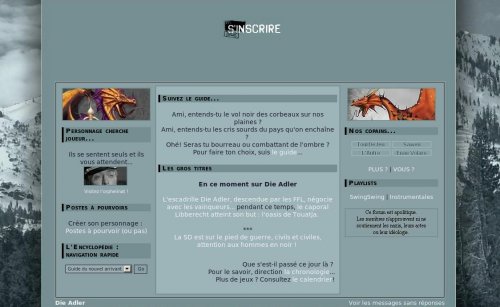 Capture d'�cran du jeu web Die Adler