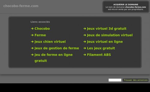 Capture d'�cran du jeu web La Ferme Des Chocobos