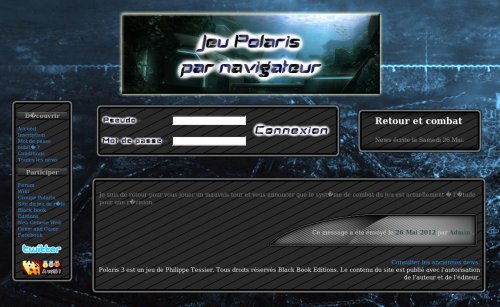 Capture d'�cran du jeu web Polaris