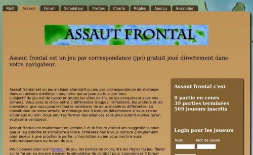 Capture d'�cran du jeu web Assaut frontal