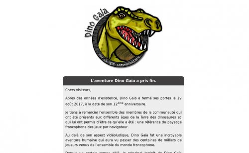Capture d'�cran du jeu web Dino Ga&iuml;a