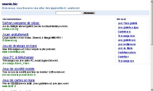 Capture d'�cran du jeu web Usanio