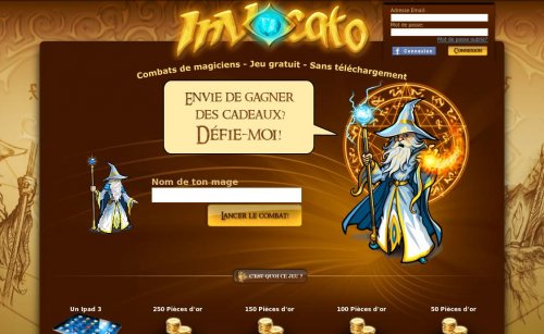 Capture d'�cran du jeu web Invocato - Jeu de duel de magie