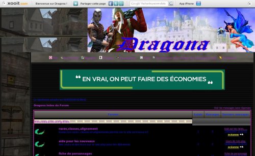 Capture d'�cran du jeu web dragona