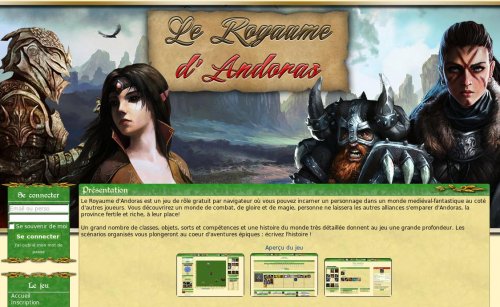 Capture d'�cran du jeu web Le Royaume d'Andoras