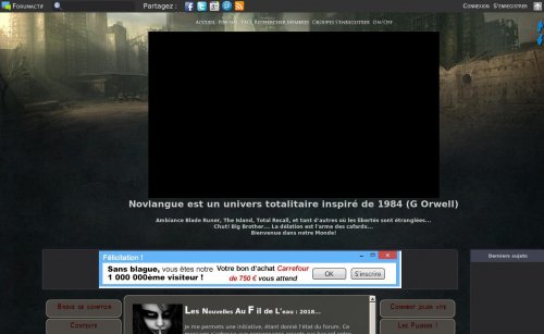 Capture d'�cran du jeu web Novlangue 2040