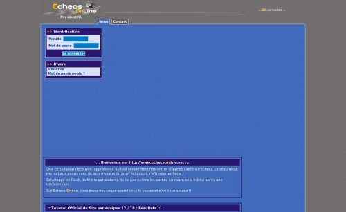 Capture d'�cran du jeu web Echecs Online