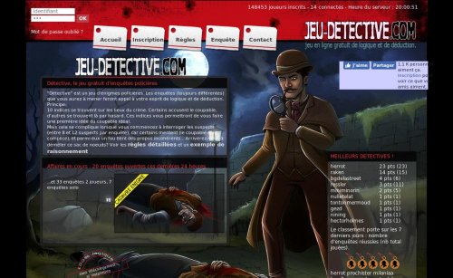 Capture d'�cran du jeu web Detective